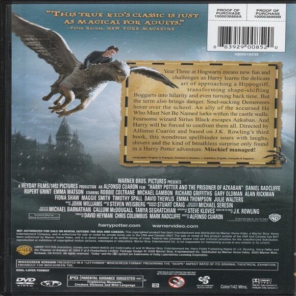 Harry Potter & The Prisoner Of Azkaban - DVD Video - Picture 2 of 2